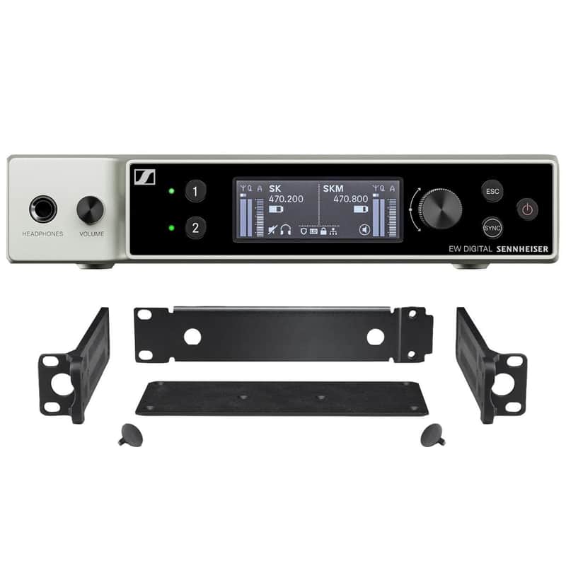 Sennheiser EW-DX-EM-2 Digital Half Rack Wireless Microphone Receiver Q1-9 Range - Open Box Mint image 1