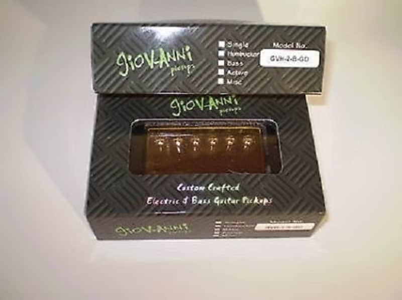 Giovanni GVH -2 CUSTOM HUMBUCKER PICKUP SET (NECK/BRIDGE) GOLD FINISH Fast US Ship Nice! image 1