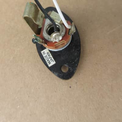 Vintage 1960s 70s Univox Aria Teisco Body Guitar Input Jack & Plate Made Japan image 2