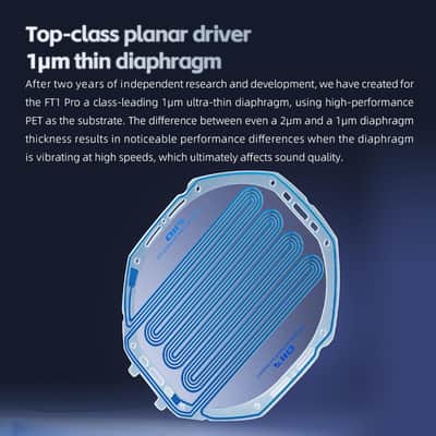 FiiO FT1 Pro Open-Back Planar Magnetic Wired Hi-Fi Headphones for Home, Studio, Recording, High Sensitivity (Black) image 4
