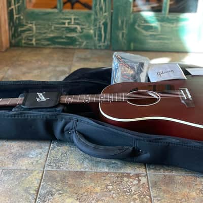 Gibson J-45 Special Acoustic Electric Guitar in Satin Wine Red w/ Gibson Case image 2