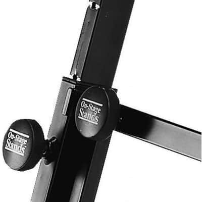On-Stage KS7365EJ Pro Heavy-Duty Folding-Z Keyboard Stand with 2nd Tier,Black image 6