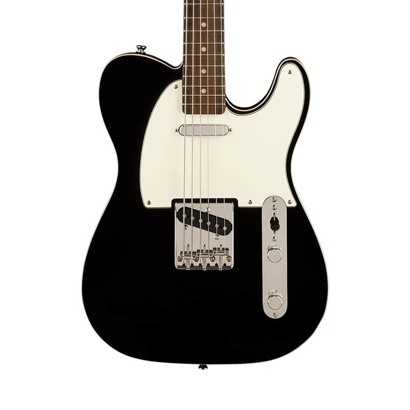Squier Classic Vibe Baritone Custom Telecaster - Laurel Fingerboard, Parchment Pickguard, Black image 1