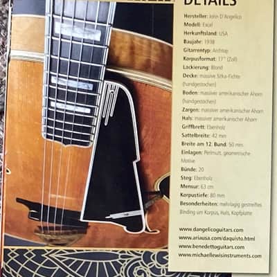 D'Angelico Excel 1938 - Natural Archtop image 22