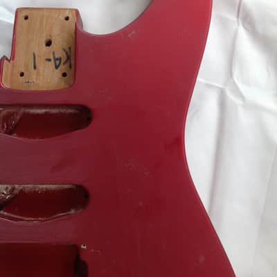1987 Kramer Pacer Custom II Guitar body - Left Handed - Red image 4