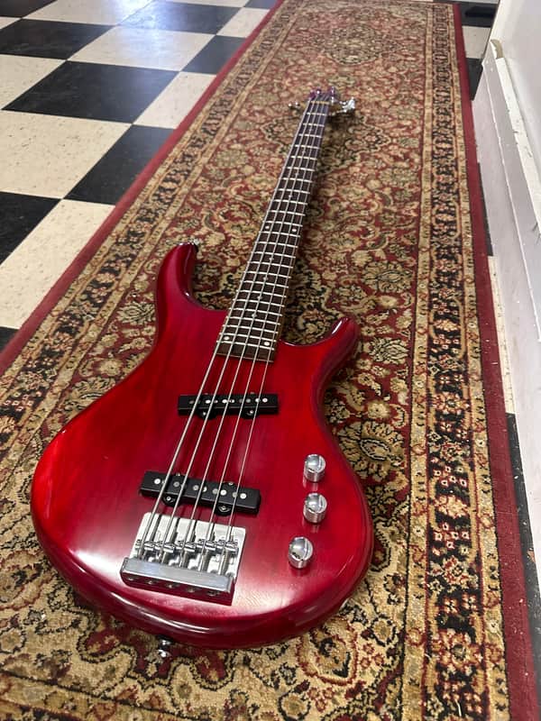 Arbor 5 string bass Red Jazz style image 1