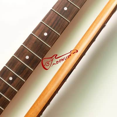 21 fret antik Maple Panggang TL leher gitar dengan fret baja tahan karat untuk Gitar tangan kiri image 3
