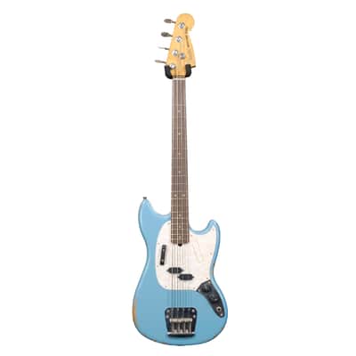 Fender Justin Meldal-Johnsen Road Worn Mustang Bass - Daphne Blue image 3