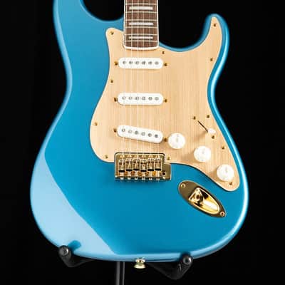Squier 40th Anniversary Gold Edition Stratocaster Lake Placid Blue image 3