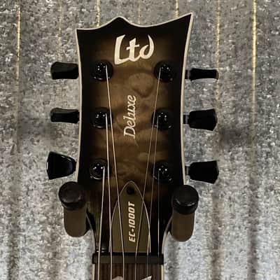 ESP LTD EC-1000T CMT Quilt Top Charcoal Burst Guitar #1789 Used image 3