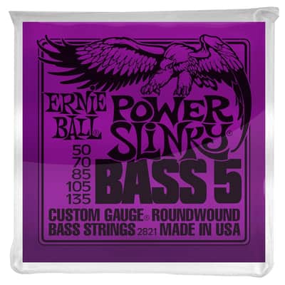 Ernie Ball 2821 Nickel Wound 5 corde Power Slinky 50-135 image 1