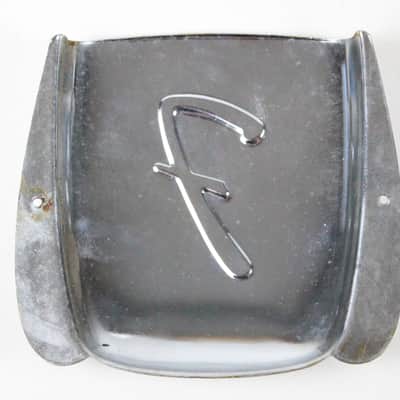 1965 Vintage Fender Jazz Bass Chrome Ash Tray Bridge COVER L-Series USA 1960s 1970s Pre-CBS image 6