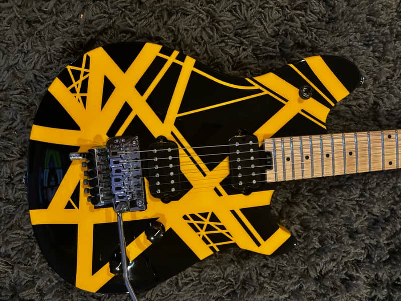 EVH Wolfgang Special Striped with Floyd Rose 2010s - Black/Yellow Stripes image 1
