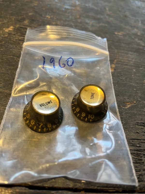 Gibson les paul knobs 1vol 1tone 1960 - Black Gold insert image 1