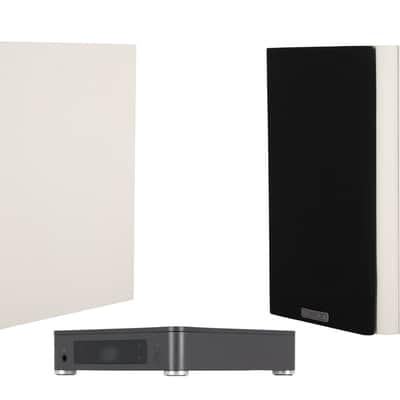 Mission LX CONNECT WHT 120w Wireless Bookshelf Speaker System w/Hub in White image 3
