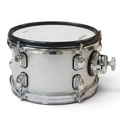 Dolby 8” Electronic White Silver TOM w 3 Triggers for Roland Alesis Drum image 2