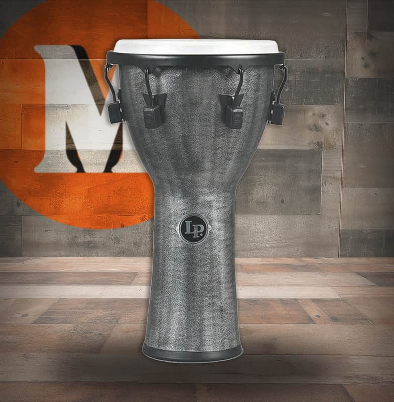 Latin Percussion LP World Beat FC Mech 11 Djembe Synthetic Grey (LP726G) image 1
