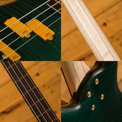 Warwick Custom Shop Streamer LX Petrol Green Transparent Satin - Wenge image 9