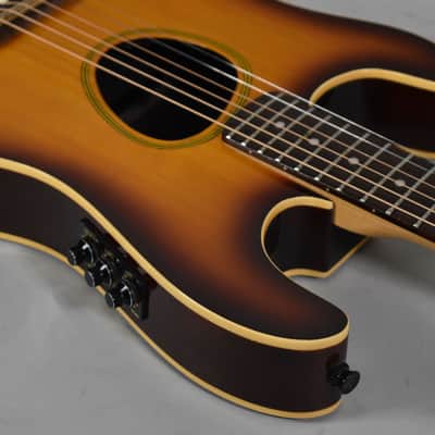 1980s Kramer Ferrington Sunburst Finish Left-Handed Acoustic Electric Guitar image 6