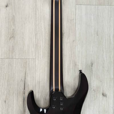 Legator Ninja X7F Multi-Scale 7-String Guitar, California Buckeye Burl, Fishman Set, Caribbean Blue image 5