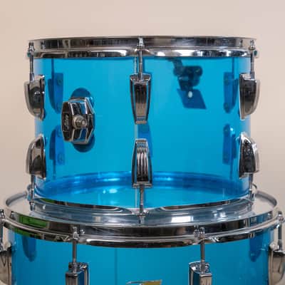 1970s Ludwig Big Beat Blue Vistalite Drum Set image 18