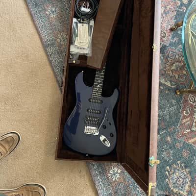 Fender American Deluxe Stratocaster FMT HSS 50th Anniversary with Ebony Fretboard 2004 Cobalt Blue Transparent image 12