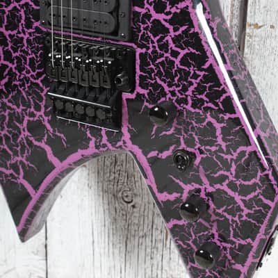 BC Rich Warlock Legacy with Floyd Rose Electric Guitar Purple Crackle image 4