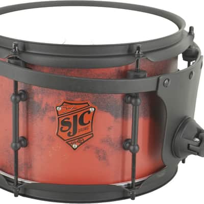 SJC Drums Josh Dun "The Ned" 10x7 Rack Tom Drum - Inferno Custom Wrap image 1