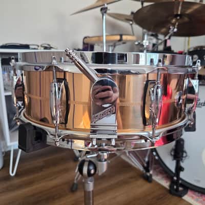 Gretsch G4160B USA Custom Bronze 5x14" 8-Lug Snare Drum image 3