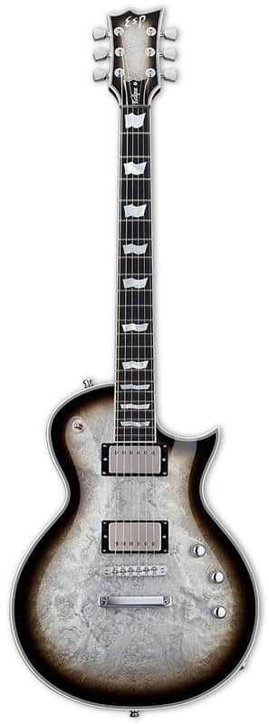 ESP ECLIPSE CUSTOM Silver Liquid Metal Burst w/Case image 1