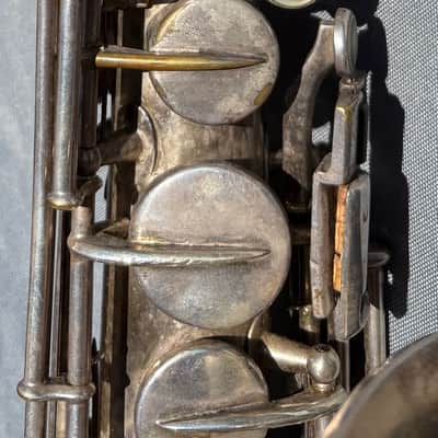 Buescher True Tone Alto Saxophone, Vintage Low Pitch, Silver Finish image 2