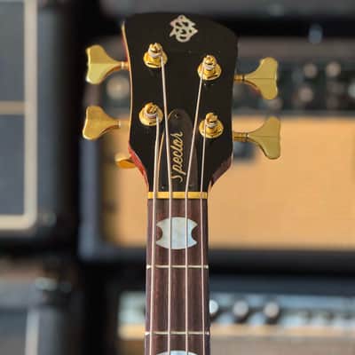 Spector Euro LX 4 – Ultra Amber Gloss – AAAA Maple Top – PJ EMG Pickups – Tone Pump Preamp - D-tuner & hardcase image 4