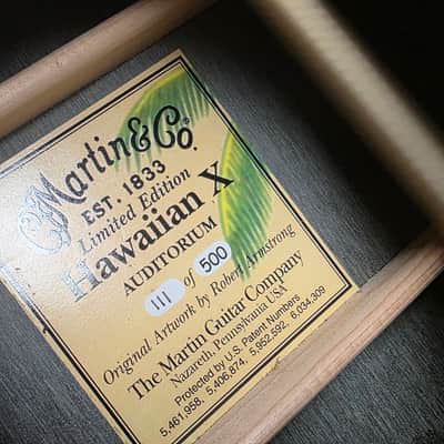 Martin Custom Shop 000-14 Hawaiian X Flame Koa Robert Armstrong Graphic Artwork USA American Auditorium Acoustic Guitar CASE QUEEN TIME CAPSULE Special Limited Edition image 3
