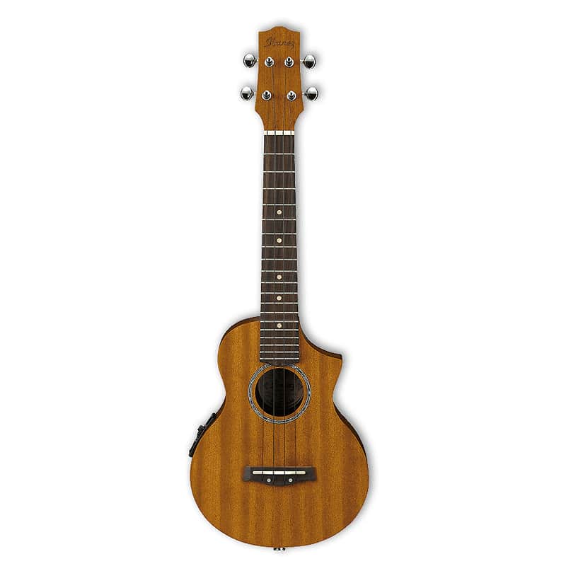 Ibanez UEW5EOPN Sapele Open Pore Concert Ukulele with Cutaway, Electronics image 1