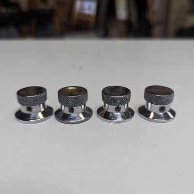 Closet Find! 1969 Vox Chrome Plated Metal Amp Knobs - 4 Pack #2 - No Issues - Near New Condition! image 2