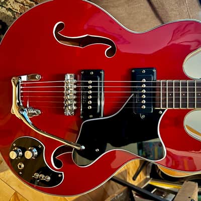 1966 Mosrite Celebrity Hollow Body - Restored to Perfection! Sexy Time Red image 2