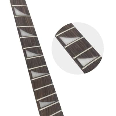 Electric Guitar Neck 24 fret 25.5 inch Maple Rosewood Fretboard Guitar Neck Floyd Rose Locking Nut Cool Inlay Bolt on heel image 6
