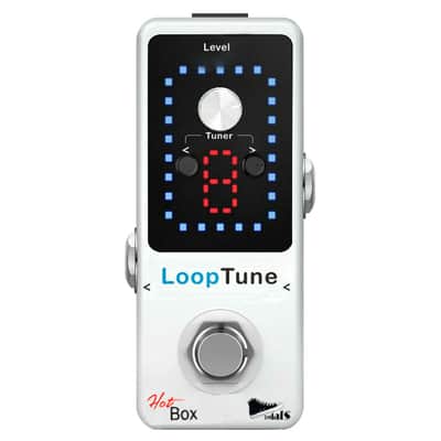 Hot Box Loop Tune Looper/Tuner Pro Pedal + Cube Tune Foot Controller. 9 Loops 40 Min Record-In WhiteHot Box Pedals Loop Tune + image 3