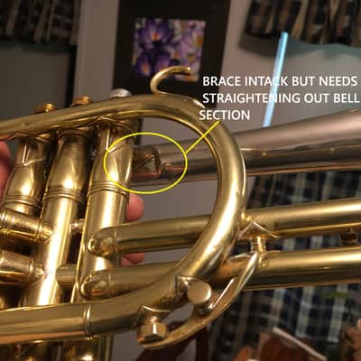 BLOW OUT DEAL KING SILVERTONE CORNET 1949 STEARLING SILVER MARKED  GREAT valves LOVELY GREAT YR. PLAYER need some attention image 12