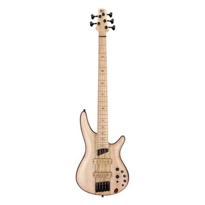 Ibanez Premium SR5FMDX2 5-string Bass - Natural Low Gloss image 2