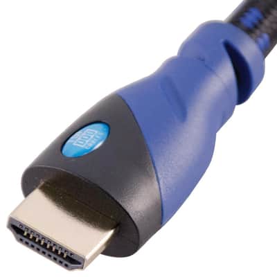 Top Dog Cables - TD-03BKBL3 - Gold Premium 3' High Speed HDMI Cable with Ethernet - Black/Blue - 3D HD Gaming Systems PC DVD TV Blu Ray image 2