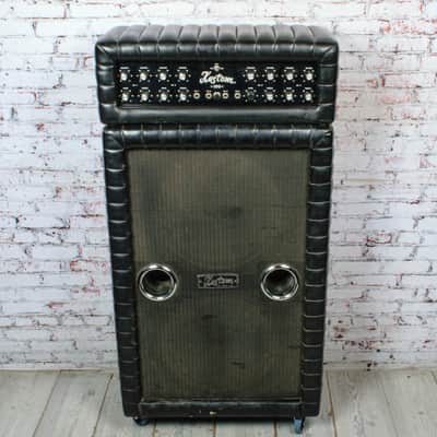 Kustom - K100B - 50 Watt Solid State Bass Amp Head w/2x15 Cab - w/Cab Cover - x1862 - USED image 1