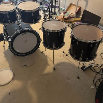 Yamaha PHX 5pc Shell Pack - Solid Black Lacquer 10/12/14/16/22 image 16