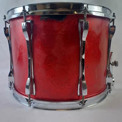 Ludwig 10x14"Red Sparkle Snare Drum Vintage69 Marching/Parade Buddy Rich Classic image 7