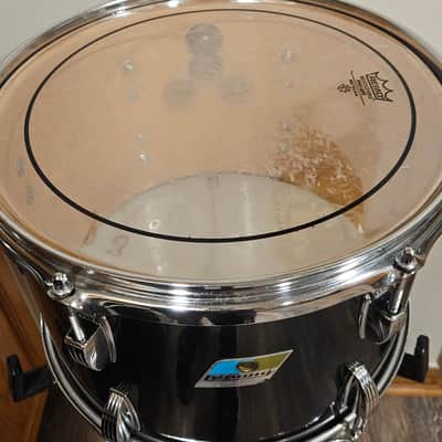 Vintage 9x13 Black Cortex Tom w/ Ludwig Hardware 6-Ply Shell B/O Badge image 4