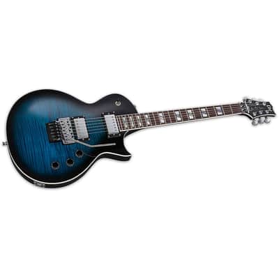 ESP LTD AS-1 FR FM Alex Skolnick Black Aqua Sunburst BLKAQSB + Hardshell Case B-Stock - KOREA image 3