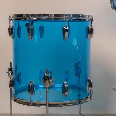 1970s Ludwig Big Beat Blue Vistalite Drum Set image 5