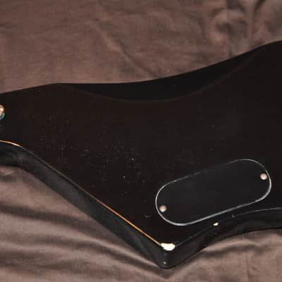 Hondo Lazer Guitar (XK-3B) with Erlewine Wine-O-Matic headless bridge system image 4