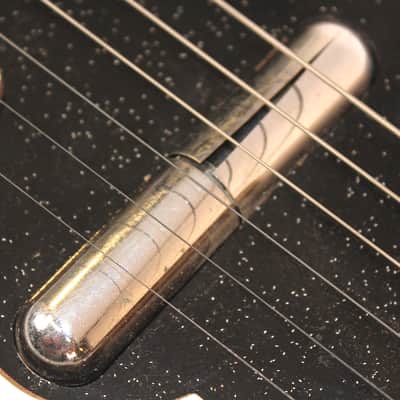 Silvertone (Danelectro) 1448 • Lipstick Pickup • 1966 • Black Sparkle • Exc image 7