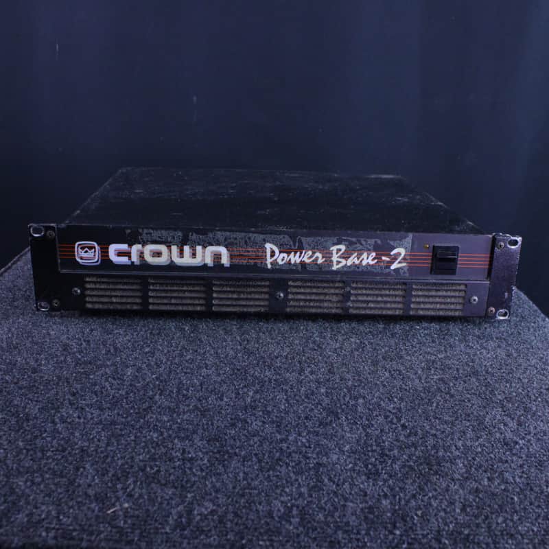 Crown Power Base 2 2-Channel Power Amplifier 1990s - Black image 1